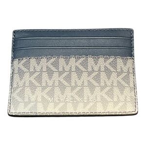 Michael Kors Navy Cooper Ombré Logo Tall Card Case